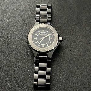 AFFINITY Diamond Jewelry Black Ceramic Watch